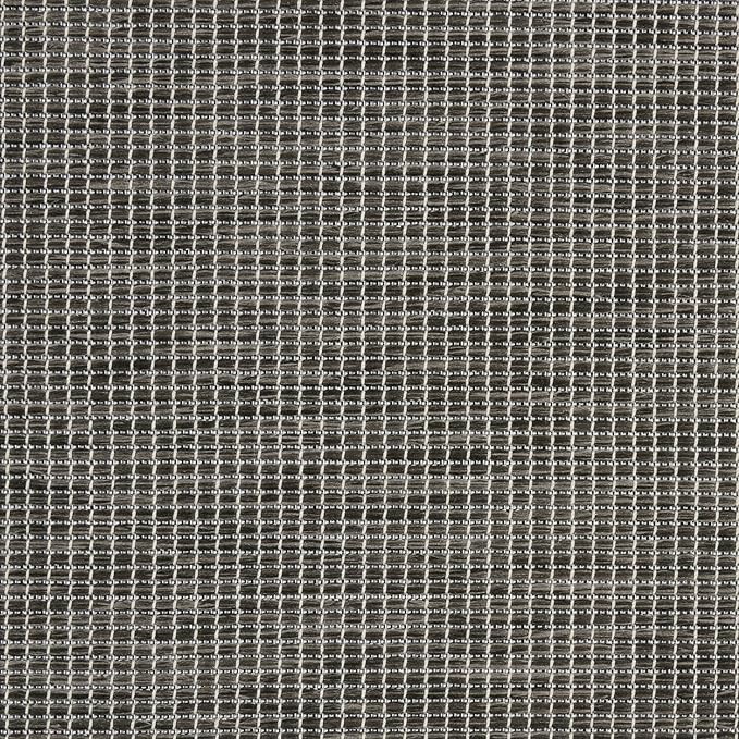 Nourison Positano Indoor/Outdoor Charcoal 6' x Round Area Rug, Easy Cleaning, Non Shedding, Bed Room, Living Room, Dining Room, Backyard, Deck, Patio (6 Round)-Ruum Studio Home