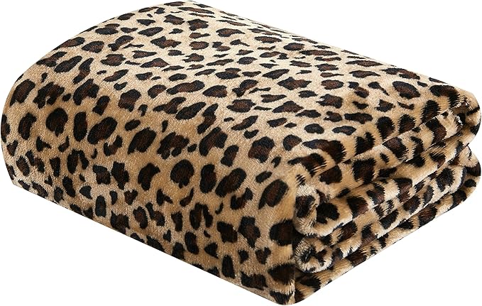 MERRYLIFE Leopard Throw Blanket Decorative Fleece Throw | Ultra-Plush Colorful Oversized | Couch Blanket Travel Lap | Large Size(60" 90",Cheetah)-Ruum Studio Home