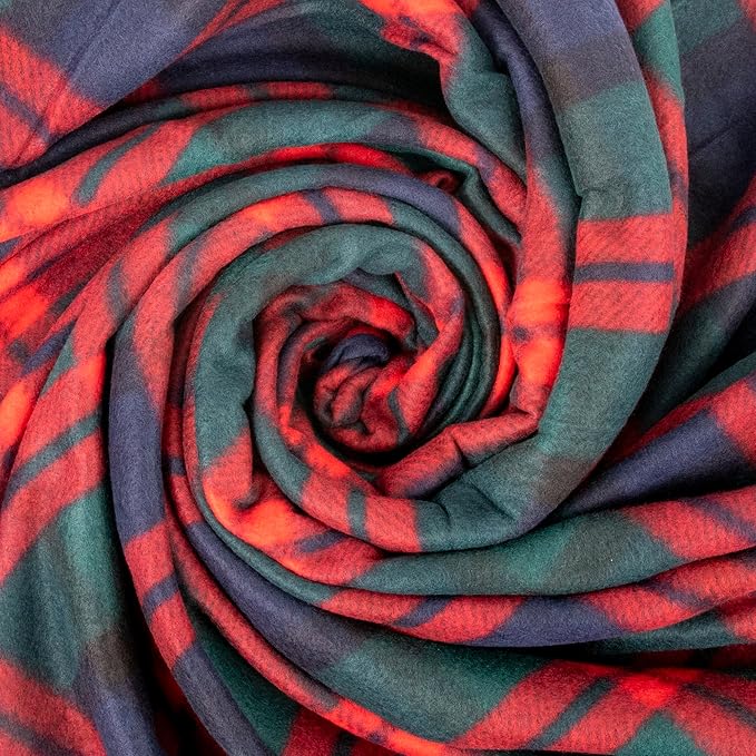 50x60 Throw Blankets, Plaid Fleece Throw Blankets for Bedroom, Couch, Livingroom, Chair, Pets, Outdoors-Ruum Studio Home