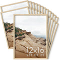 Haus and Hues 12x16 Natural Oak Wood Picture Frames Set of 25 - Premium Bulk Picture Frames 12x16 Bundle - Elegant Gallery Wall Frame Set for Posters, Art Display - Ideal for Wall Decor in Home &-Ruum Studio Home