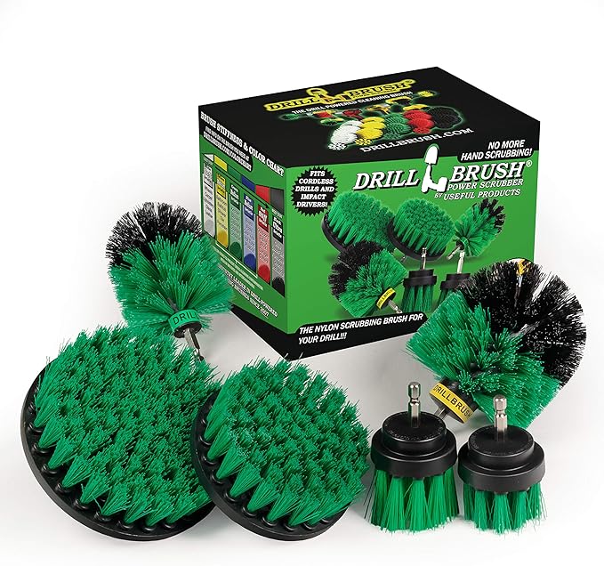 Cleaning Supplies - Kitchen Accessories - The Ultimate Kitchen Drill Brush Attachment Kit - Crock Pot - Cast Iron Skillet - Countertops - Cooktop - Oven - Sink - Backsplash - Trash Can – Flooring-Ruum Studio Home