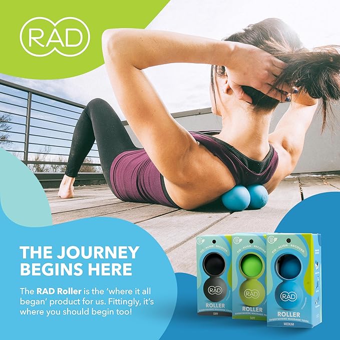 RAD Original Peanut Massage Ball – Medium Density Yoga Deep Tissue Roller Ball – Myofascial Release for Back, Neck, Feet, Psoas & Spine – Suboccipital & Thoracic Trigger Point Therapy-Ruum Studio Home