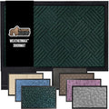 GORILLA GRIP 100% Waterproof All-Season WeatherMax Doormat US Designed Natural Rubber, Stain and Fade Resistant, Low Profile Indoor Outdoor Door Mats, Easy Clean Patio Mat, 23x35, Green Diamond-Ruum Studio Home
