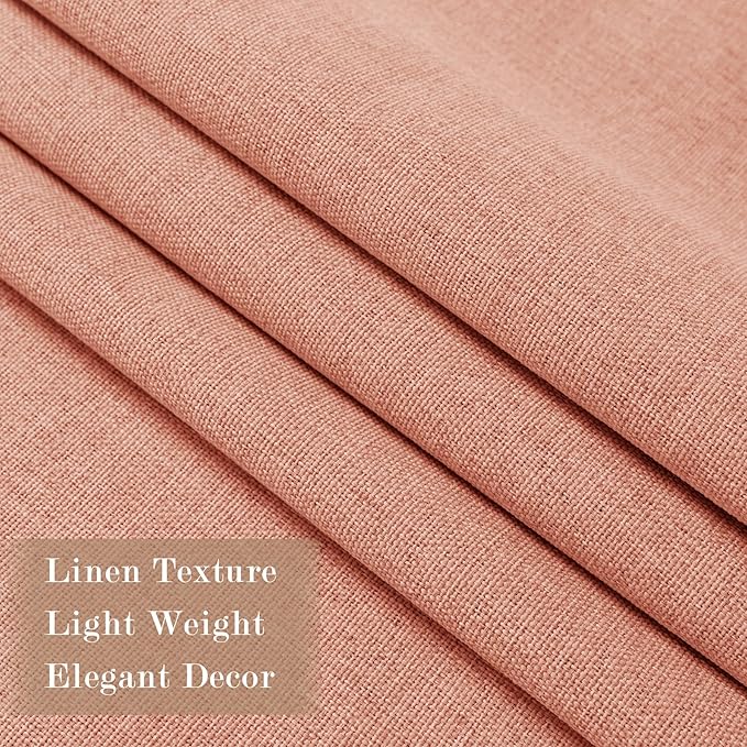 100" W x 96" L Faux Linen Room Divider Curtains, Full Blackout Pinch Pleated Drapes for Traverse Rod, Bedroom Divider Privacy Drapery with Hooks for Ceiling Track, 1 Panel, Orange-Ruum Studio Home