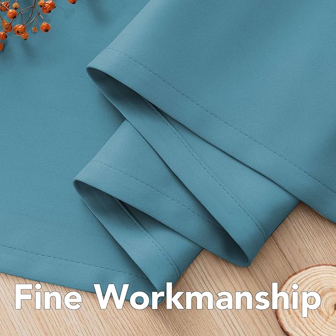 H.VERSAILTEX Premium Blackout Thermal Insulated Room Darkening Curtains for Bedroom/Living Room - Classic Grommet Top (2 Panels, Storm Blue, 52 Inch by 84 Inch)-Ruum Studio Home