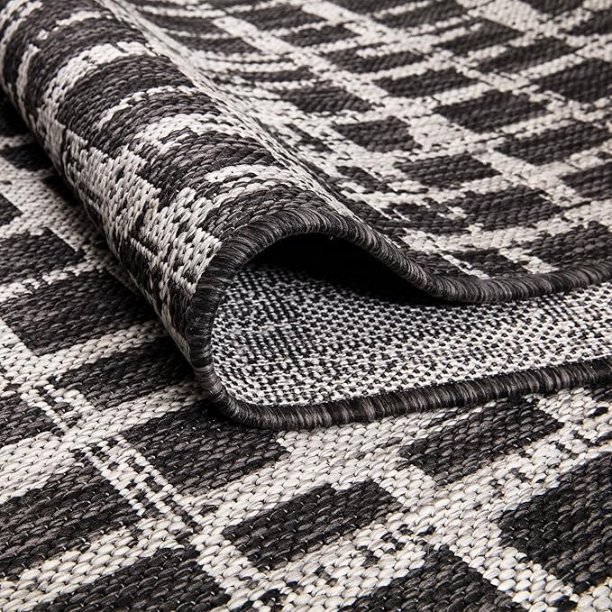 Keen Home Design Outdoor Runner Rug - 2x10 Washable Indoor/Outdoor Rug for Patio, Balcony, Kitchen, Garden, Beach, Deck and Porch. Size: 2'2" x 9'11"-Ruum Studio Home