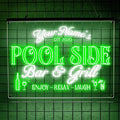 Personalized Pool Side Bar & Grill Neon Sign, Custom LED Name Sign for Backyard, Patio, Outdoor Bar, Tropical Pool Decor, Gift for Summer Fun Lovers-Ruum Studio Home