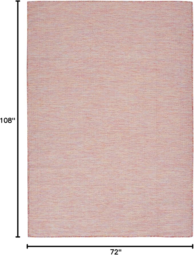 Nourison Home Positano Indoor/Outdoor Rainbow 6' x 9' Area Rug, Easy Cleaning, Non Shedding, Bed Room, Living Room, Dining Room, Backyard, Deck, Patio (6x9)-Ruum Studio Home