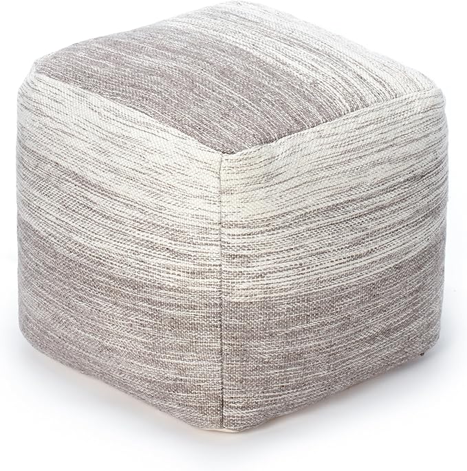 Anji Mountain 20"x20"x20" Handmade & Handcrafted Ottoman Pouf Comfortable Pouf Ottoman Foot Rest & Home Décor Accent for Living Room, Bedroom, Nursery, Kids Room, Patio-Ruum Studio Home