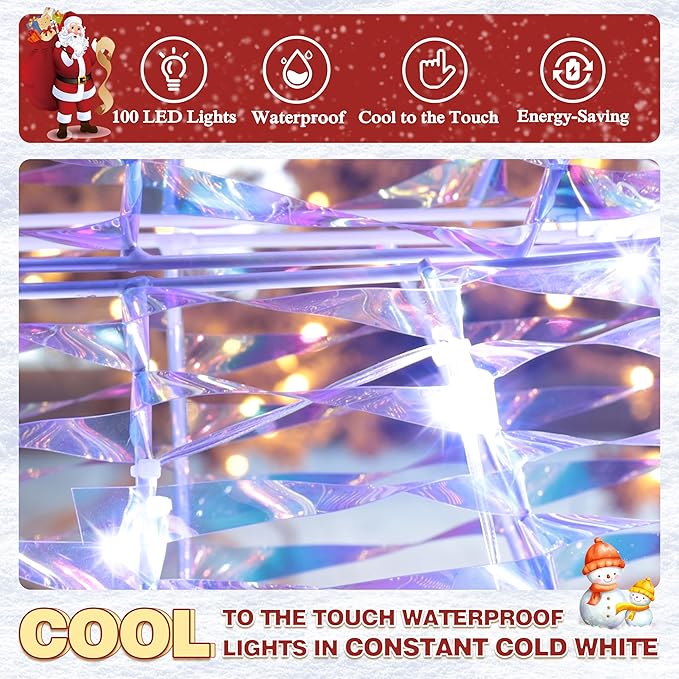4.5FT Lighted Snowman for Christmas Decoration, 3D Pre-Lit Iridescent Snowman Xmas Decor with 100 LED Lights, Glittered Standing Holiday Display for Outdoor, Indoor-Ruum Studio Home