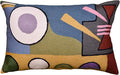 Lumbar Kandinsky Abstract Pillow Cover - Soul Modern Chair Pillowcase Abstract Couch Cushion Contemporary Pillowsham Farmhouse Sofa Handmade Wool Size 14x20-Ruum Studio Home