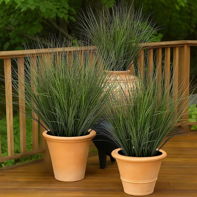 48PCS Fake Plants Artificial Wheat Grass Greenery Plastic Plants Fake Grass Artificial Plants for Outdoor Decor Artificial Grass Plant with Greenery Stems for Indoor Home Decoration 26.4"-Ruum Studio Home