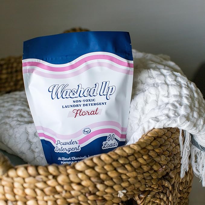 Floral Laundry Detergent Powder | Only 100% Pure Essential Oils | Safe for Sensitive Groups | Powerful Clean | Plant & Mineral-Based | Made in USA-Ruum Studio Home