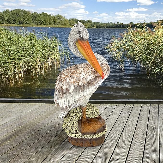 Design Toscano Ocean Side PIER 51 Pelican Statue-Ruum Studio Home