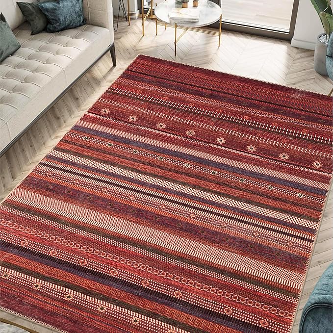 Keen Home Design 3x5 Rug - Machine Washable Entry Rug with Non-Slip Backing, Ideal for Enteryway, Kitchen, Bathroom, Laundry Room - Vintage, Easy Clean, Durable, Low Pile Rug - (3' x 5')-Ruum Studio Home