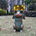Rabbit Solar Welcome Garden Statues Outdoor Décor-Rabbit Figurines Solar LED Light Lawn Ornaments - Yard Decorations for Patio, Balcony, Backyard -Unique House Warming Gifts for Mom-Ruum Studio Home