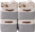 DECOMOMO Storage Baskets for Shelves - Fabric Closet Organizers and Storage Bins, Perfect Baskets for Organizing Closet Toys Nursery (Grey and White, XL - 4 Pack)-Ruum Studio Home