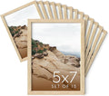 Haus and Hues 5x7 Natural Oak Wood Photo Frame Set of 15 - Mini Picture Frames Bulk Gallery Set - Premium Bulk Picture Frames 5x7 for Stylish Photo Gallery Wall Frame Set - Ideal for Home & Office-Ruum Studio Home