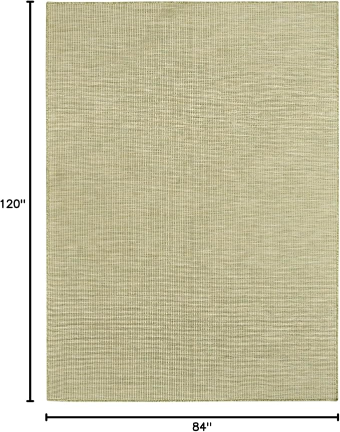 Nourison Home Home Positano 7' x 10' Fabric Green Area Rug-Ruum Studio Home