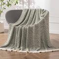 MIULEE Super Soft Throw Blanket for Couch, Olive Green Cozy Fluffy Warm Blankets Lightweight Knit Throw Blankets for Sofa, Bed, Chair, Living Room, Camping, Picnic, 60 x 80 inch-Ruum Studio Home