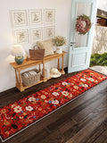 Runners for Hallways Kitchen Runner Rug Non Slip 2'x 10' Long Washable Rugs with Rubber Backing Soft Floral Carpet Runner for Hallways, Kitchen, Laundry, Bedroom, Bathroom(Red)-Ruum Studio Home