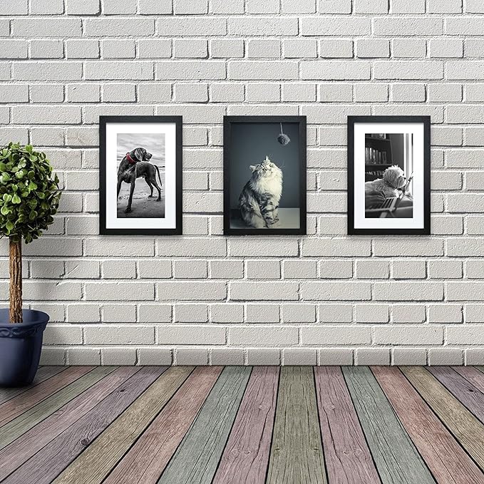 VCK Poster Frame 11x17 Set of 3, Wood Black Picture Frame, Wall Gallery Photo Frames, 3 Pack-Ruum Studio Home