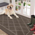 BEQHAUSE Dirt Trapper Door Mat 36" x 60", Doormat Non-Slip Entryway Rugs Washable, Dog Door Mat Stain Resistant and Absorbent Welcome Floor Mat for Front Back Door, Muddy Wet Shoes & Paws, Light Brown-Ruum Studio Home