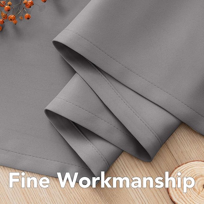 H.VERSAILTEX Blackout Curtains for Bedroom Thermal Insulated Room Darkening Living Room Curtains 84 Inch Long Grommet Privacy Protection Window Curtain Panels/Drapes for Nursery,2 Panels,Grey-Ruum Studio Home