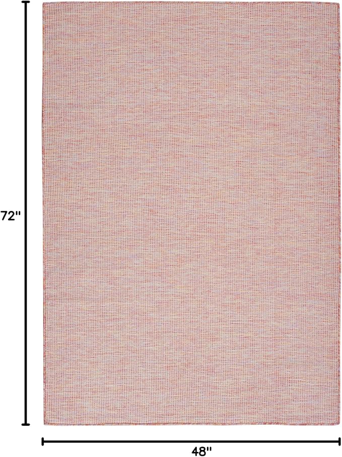 Nourison Home Positano Indoor/Outdoor Rainbow 4' x 6' Area Rug, Easy Cleaning, Non Shedding, Bed Room, Living Room, Dining Room, Backyard, Deck, Patio (4x6)-Ruum Studio Home