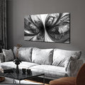 Abstract Wall Art for Living Room Black and White Pictures Wall Art Bedroom,Home Office Wall Decor 20 x 40 Inch-Ruum Studio Home