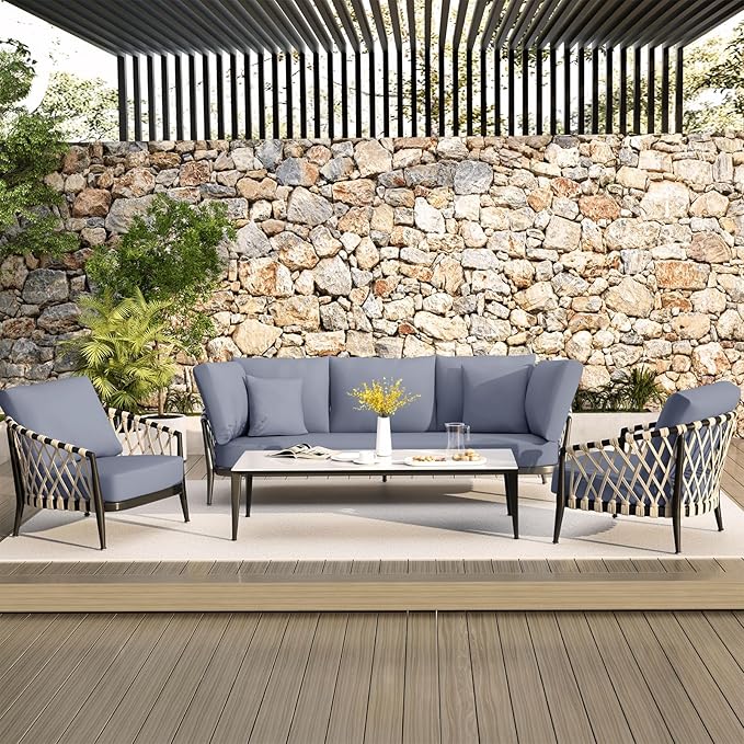 hyha Waterproof Couch Cushion Covers, Stretch Sofa Couch Seat Slipcover for Dog Washable, Non-Slip Waterproof Outdoor Cushion Covers for Patio Furniture Replacement (2 Pieces, Grey)-Ruum Studio Home