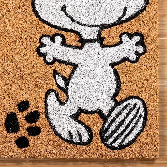 Gertmenian Peanuts Snoopy Coir Doormat - 2x3 Welcome Mat (2-Pack), Ideal for High Traffic Areas in Front Door, Garage, Entryway - Welcome, 80022-Ruum Studio Home