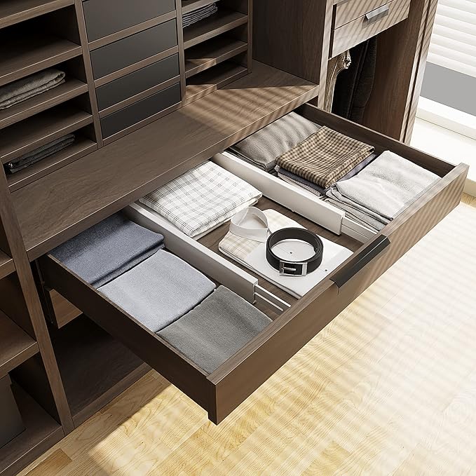 BAMEOS Drawer Dividers Bamboo Separators Organization Expandable Organizers for Kitchen Bedroom Bathroom Dresser Office 4-pack-Ruum Studio Home