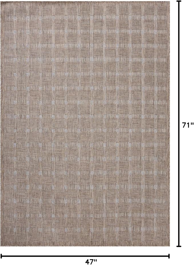 Loloi Amber Lewis Topanga Collection TOP-01 Natural/Bone 3'-11" x 5'-11" Indoor/Outdoor Accent Rug-Ruum Studio Home