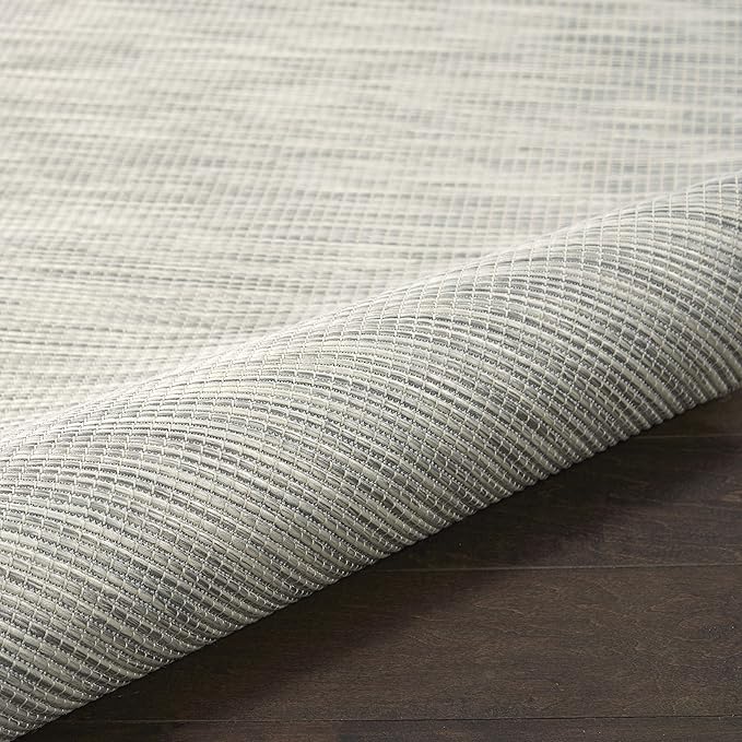 Nourison Positano Indoor/Outdoor Light Grey 2'2" x 8' Area Rug, Easy Cleaning, Non Shedding, Bed Room, Living Room, Dining Room, Backyard, Deck, Patio (2x8)-Ruum Studio Home