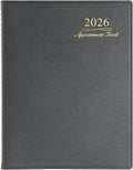 2026 Weekly Appointment Book - Appointment Book 2026, Jan 2026 - Dec 2026, Daily/Hourly Planner with Tabs, 15 Minutes, 8.26"x 11.4", Wirebound - Grey-Ruum Studio Home