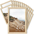 Haus and Hues 4x6 Natural Oak Wood Photo Frame Set of 25 - Mini Picture Frames Bulk Gallery Set - Premium Bulk Picture Frames 4x6 for Stylish Photo Gallery Wall Frame Set - Ideal for Home & Office-Ruum Studio Home