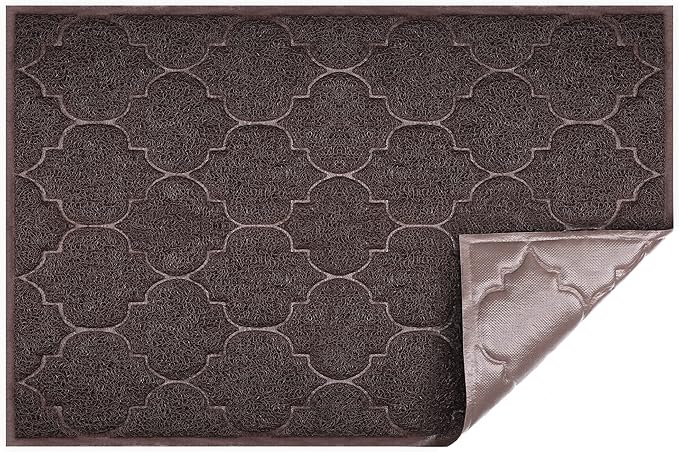 Door Mat Outdoor, 24x36, Welcome Mats for Entryway, Front Doormat for Home Entrance, Indoor Floor Mat, Durable, Non-Slip, Boot Scraper, Catches Muddy and Dirt(Brown)-Ruum Studio Home