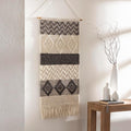 Mark&Day Wall Hanging, Flaurling Bohemian/Global Farmhouse Charcoal Tapestry Wall Hanging for Living Room, Bedroom, Office or Kitchen (44"H x 22"W)-Ruum Studio Home