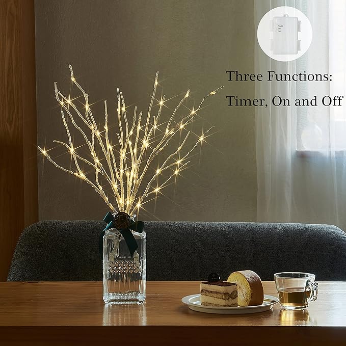 Birchlitland Lighted Birch Branches with Timer Battery Operated 18IN 70L Warm White LED Fairy Lights, Artificial Decorative Branch Lights for Home and Holiday Decoration Indoor Outdoor-Ruum Studio Home