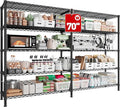 REIBII 70"W Storage Shelves Load 1600LBS, Metal Shelving 5-tier Wire Shelving Unit Metal Shelves for Storage Adjustable Garage Shelving for Pantry Kitchen Garage Commercial school 70"W*15.8"D*72.4"H-Ruum Studio Home