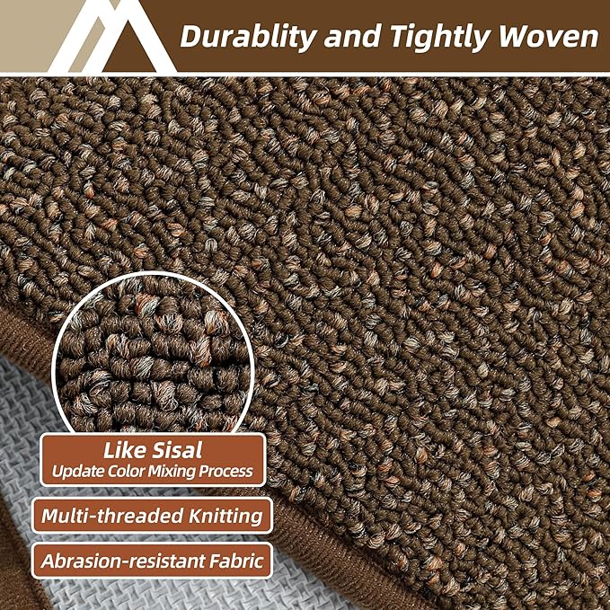 COSY HOMEER-Door-Mat 32"x48" Non Slip Absorbent Entryway Rugs Dirt Trapper Doormats Washable Entrance Mats Low Pile Welcome Floor Mat for Front Back Door and Entry Mats,Brown-Ruum Studio Home