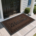 Yimobra Welcome Mat, Heavy Duty Sturdy Door Mats for Home Entrance Outdoor Indoor, Front Doormat for Outside Patio Floor Entry Porch Garage Office, Waterproof, Low Profile, 60 x 36, Coffee-Ruum Studio Home