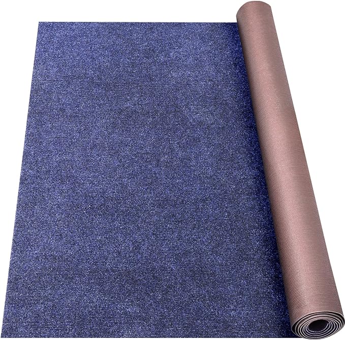 Marine Carpet,6 FT x 23 FT Deep Blue Indoor Outdoor Carpet 0.2" Thick Boat Carpet with Water-Proof TPE Backing, Non-Slide Outdoor Marine Carpet Roll for Home, Patio, Porch, Deck-Ruum Studio Home