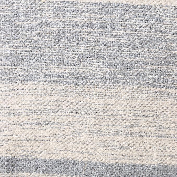 REDEARTH · Tufted Pouf Ottoman with Filler Textured Storage Cube Bean Bag Pouffe Footrest for Living Room, Bedroom, Nursery, Kidsroom; 100% Cotton (17.5"X17.5"X17.5", Melange Delight Gray)-Ruum Studio Home