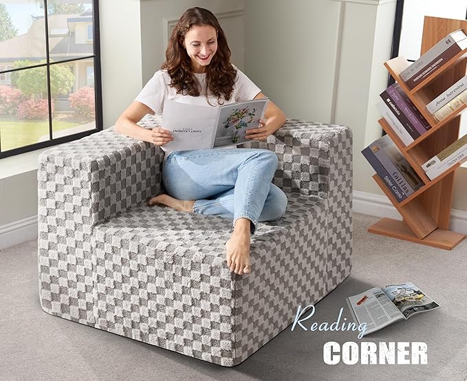 Modular Sectional Sofa 3-Seater Modular Couch with Deep Seat Memory Foam Cloud Chair with Pillows Oversized Sectional Sofa for Living Room Bedroom (Plush Grey, 3-Seater)-Ruum Studio Home