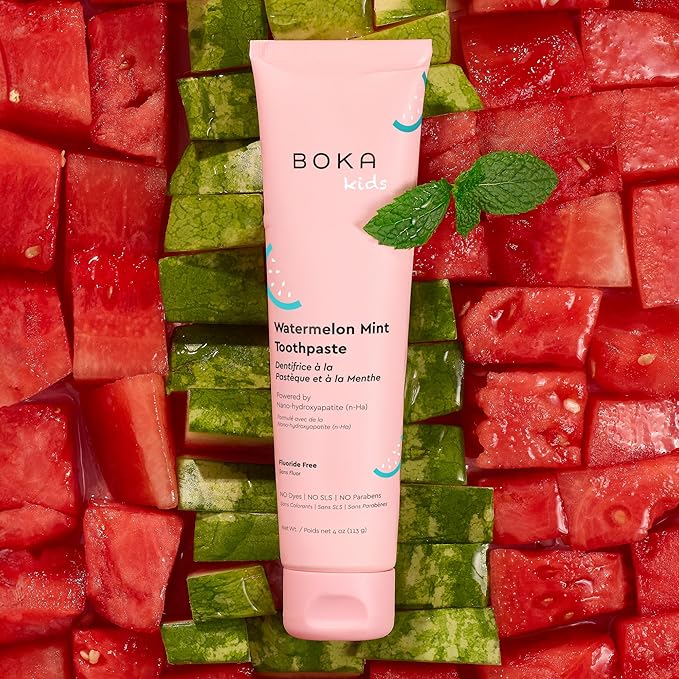 Boka Fluoride Free Toothpaste Nano Hydroxyapatite Toothpaste - Watermelon Mint Flavor, 4 oz 1Pk US Manufactured-Ruum Studio Home