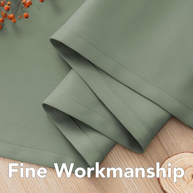 H.VERSAILTEX Room Darkening Curtains for Living Room Light Reducing Thermal Insulated Window Treatment Panels/Drapes Grommet Top 2 Panels Green Bay - 52 x 84 Inches-Ruum Studio Home