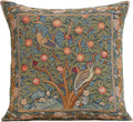 Charlotte Home Furnishings Decorative Tapestry Pillow Cover 19x19 in, Green Woodpecker Couch Pillow Cover, French Country Square Cushion Cases for Living Room Home Decor, Soft Cotton Jacquard Woven-Ruum Studio Home