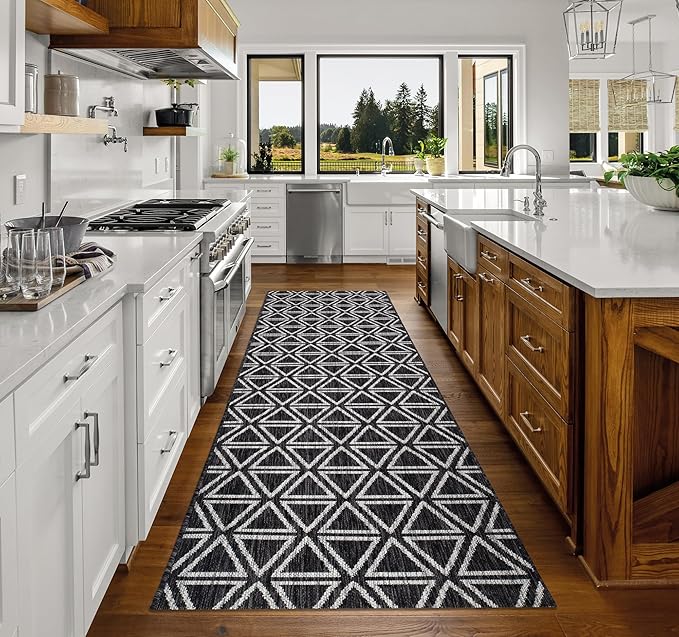 Keen Home Design Outdoor Runner Rug - 2x8 Washable Indoor/Outdoor Rug for Patio, Balcony, Kitchen, Garden, Beach, Deck and Porch. Size: 2'2" x 7'7"-Ruum Studio Home